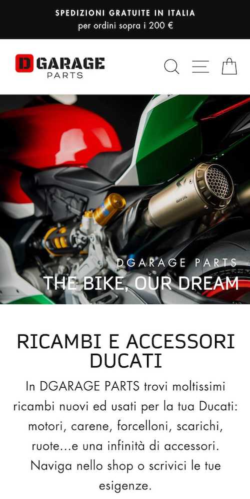 realizzazione ecommerce ricambi